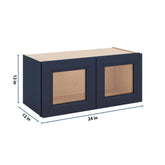 J&K Naval B7 Wall Glass Cabinet - 27" W x 12" H (No Glass Insert)