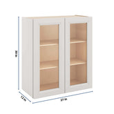 J&K Pure B5 Wall Glass Cabinet - 27" W x 30" H (No Glass Insert)