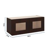 J&K Java Coffee S1 Wall Glass Cabinet - 30" W x 12" H (No Glass Insert)