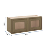 J&K Hazel H8 Wall Glass Cabinet - 30" W x 12" H (No Glass Insert)