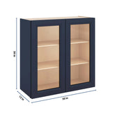 J&K Naval B7 Wall Glass Cabinet - 30" W x 30" H (No Glass Insert)