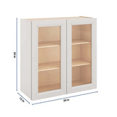 J&K Pure B5 Wall Glass Cabinet - 30" W x 30" H (No Glass Insert)