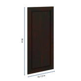 J&K Espresso K8 Dummy Insert Door Panel 16 1/2" W x 36" H