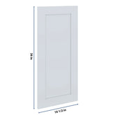 J&K White Shaker S8 Dummy Insert Door Panel 16 1/2" W x 36" H