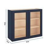 J&K Naval B7 Wall Glass Cabinet - 36" W x 30" H (No Glass Insert)