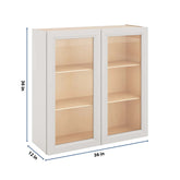 J&K Pure B5 Wall Glass Cabinet - 36" W x 36" H (No Glass Insert)