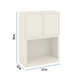Modernform Cabinet Slim Dove White 27" W X 36" H X 12" D Microwave w/Bottom Shelf
