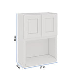 Modernform Cabinet White Shaker 27" W X 36" H X 12" D Microwave w/Bottom Shelf