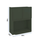 Modernform Cabinet Slim Sage Green 30" W X 36" H X 12" D Microwave w/Bottom Shelf