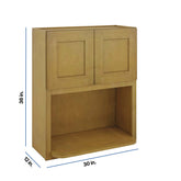 Modernform Cabinet Natural Shaker 30" W X 36" H X 12" D Microwave w/Bottom Shelf
