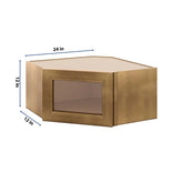 J&K Butterscotch B8 Wall Diagonal Glass Insert- 24" W x 12" H (No Glass Insert)