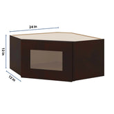 J&K Java Coffee S1 Wall Diagonal Glass Insert- 24" W x 12" H (No Glass Insert)