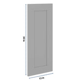 J&K Castle Grey S5 Dummy Insert Door Glass 12" W x 30" H