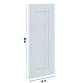 J&K White Shaker S8 Dummy Insert Door Glass 12" W x 30" H