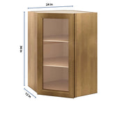 J&K Butterscotch B8 Wall Diagonal Glass Insert- 24" W x 36" H (No Glass Insert)