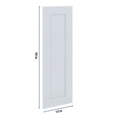 J&K White Shaker S8 Dummy Insert Door Glass 12" W x 36" H