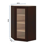 J&K Java Coffee S1 Wall Diagonal Glass Insert- 24" W x 42" H (No Glass Insert)
