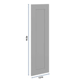 J&K Castle Grey S5 Dummy Insert Door Glass 12" W x 42" H
