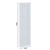 J&K White Shaker S8 Dummy Insert Door Glass 12" W x 42" H