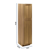 J&K Butterscotch B8 Pantry w/Roll-Out Trays 18" W x 84" H x 27" D