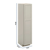 J&K Pebble B6 Pantry w/Roll-Out Trays 18" W x 84" H x 27" D