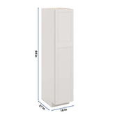 J&K Pure B5 Pantry w/Roll-Out Trays 18" W x 84" H x 27" D