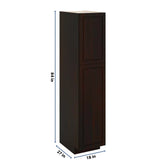 J&K Espresso K8 Pantry w/Roll-Out Trays 18" W x 84" H x 27" D