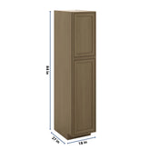 J&K Hazel H8 Pantry w/Roll-Out Trays 18" W x 84" H x 27" D