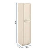 J&K Pearl Glazed H9 Pantry w/Roll-Out Trays 18" W x 90" H x 27" D