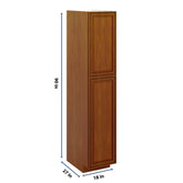 J&K Mocha Glazed K10 Pantry w/Roll-Out Trays 18" W x 90" H x 27" D