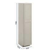 J&K Pebble B6 Pantry w/Roll-Out Trays 18" W x 90" H x 27" D