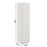 J&K Pure B5 Pantry w/Roll-Out Trays 18" W x 90" H x 27" D