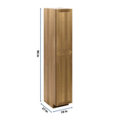 J&K Butterscotch B8 Pantry w/Roll-Out Trays 18" W x 96" H x 27" D