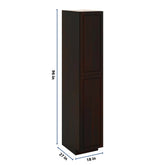 J&K Espresso K8 Pantry w/Roll-Out Trays 18" W x 96" H x 27" D