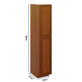 J&K Mocha Glazed K10 Pantry w/Roll-Out Trays 18" W x 96" H x 27" D
