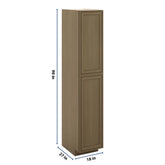 J&K Hazel H8 Pantry w/Roll-Out Trays 18" W x 96" H x 27" D