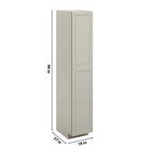 J&K Pebble B6 Pantry w/Roll-Out Trays 18" W x 96" H x 27" D