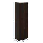 J&K Espresso K8 Pantry w/Roll-Out Trays 24" W x 90" H x 27" D