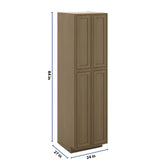 J&K Hazel H8 Pantry w/Roll-Out Trays 24" W x 90" H x 27" D