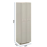 J&K Pebble B6 Pantry w/Roll-Out Trays 24" W x 90" H x 27" D
