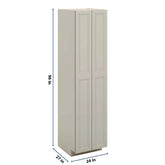 J&K Pebble B6 Pantry w/Roll-Out Trays 24" W x 96" H x 27" D