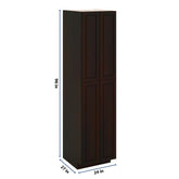 J&K Espresso K8 Pantry w/Roll-Out Trays 24" W x 96" H x 27" D