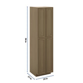 J&K Hazel H8 Pantry w/Roll-Out Trays 24" W x 96" H x 27" D