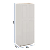 J&K Pure B5 Pantry w/Roll-Out Trays 30" W x 84" H x 27" D