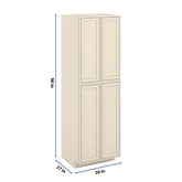 J&K Pearl Glazed H9 Pantry w/Roll-Out Trays 30" W x 96" H x 27" D
