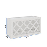 Modernform Cabinet White Shaker 30" W X 15" H X 12" D Wall Wine Rack