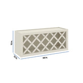 Modernform Cabinet Slim Dove White 36" W X 15" H X 12" D Wall Wine Rack