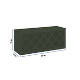 Modernform Cabinet Slim Sage Green 36" W X 15" H X 12" D Wall Wine Rack