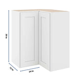 CNC Luxor 5-Piece White 24" W X 30" H Corner Wall Cabinet