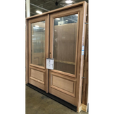 6/0x6/8 Mahogany 3/4 Glass Prehung Exterior Double Door